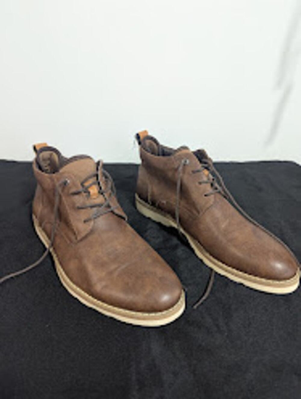 Steve Madden Chukka Boots Men's 10.5 Brown Leather Lace Up Casual Ankle Shoes